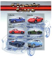 Block "Ferrari, AC Ace, Ford Mustang". Liberia