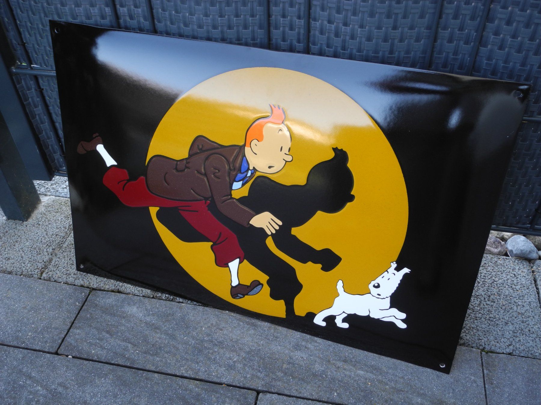 Schilder: GROSSES TIN TIN EMAILSCHILD – Neu (gemäss Beschreibung) aus Reinach AG von Huckleberrysix 2