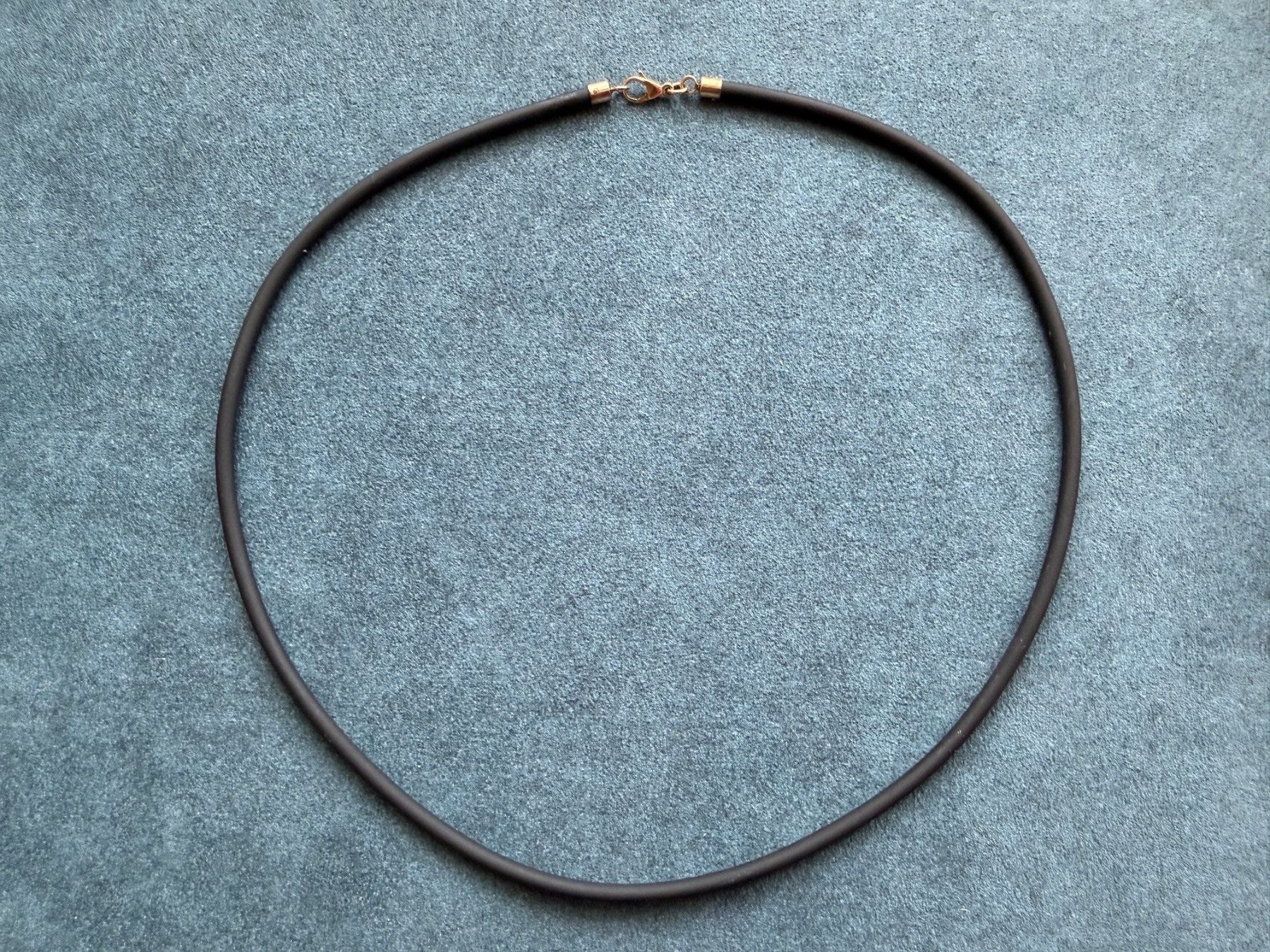Ketten: Kautschuk Collier mi 14K (585) Verschluss – Gebraucht aus Dietikon von aus-2-hand 1