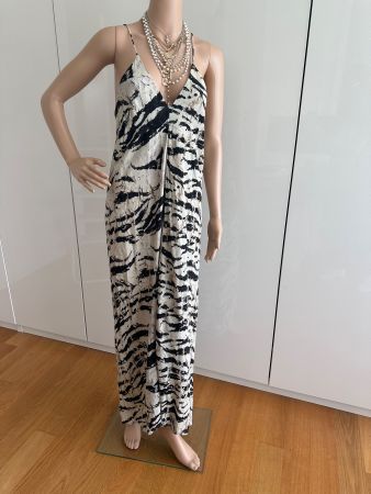 Sommerliches Maxikleid mit Tiermuster, Grösse XS