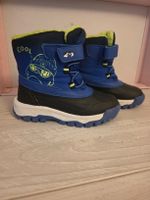 Kinder Winterstiefel blau schwarz gefüttert gr 27