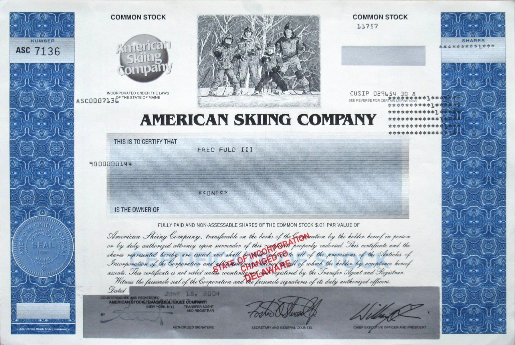 Documenti: original AMERICAN SKIING COMPANY 2004 – Usato da Lohn-Ammannsegg venduto da rrrikko 1