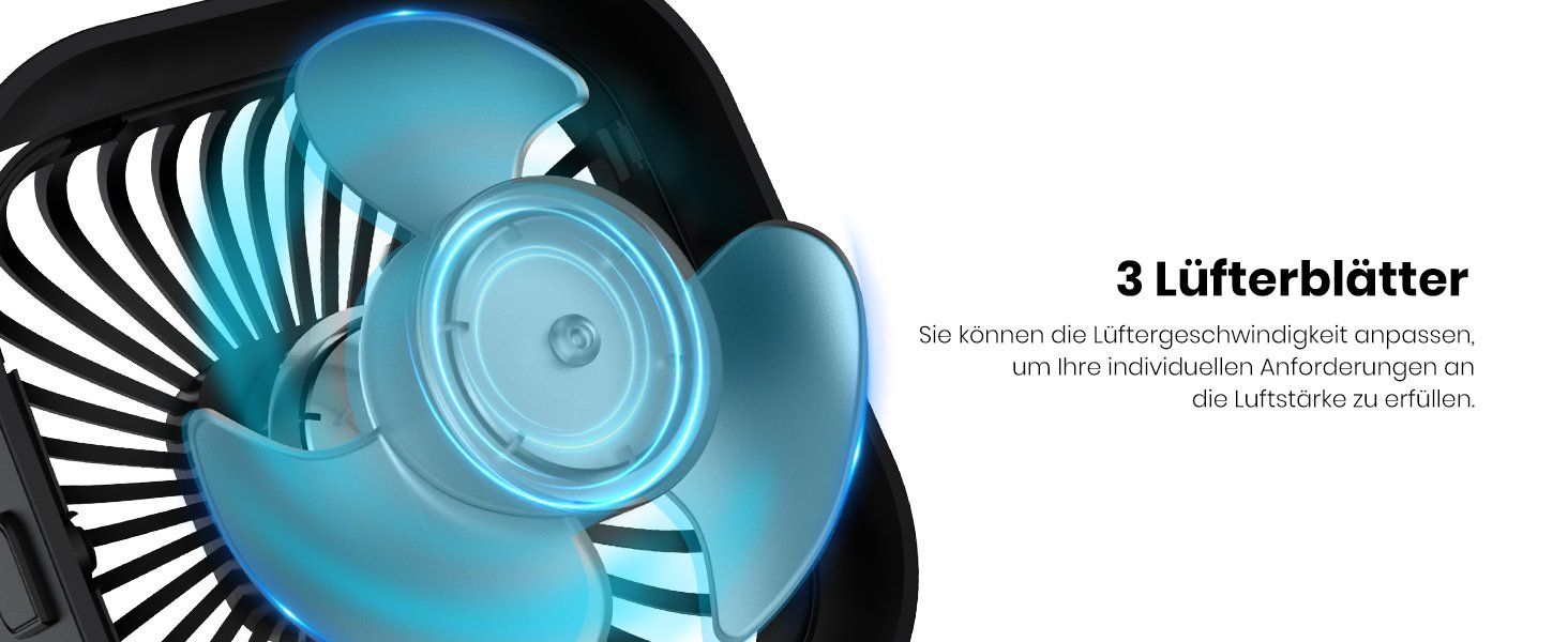 Ventilatori: 2 Stück USB Mini Tischventilatoren 360° – Nuovo e nell'imballaggio originale da Châtelaine venduto da topshop.switzerland 4