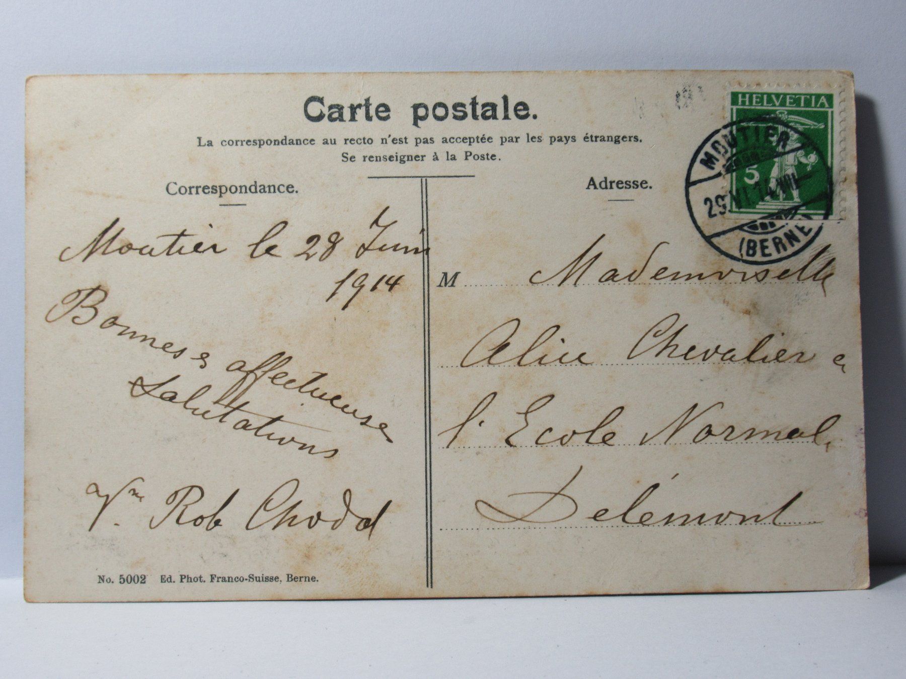 Cartoline postali: Bern , Münster 1914 – Usato da Grenchen venduto da Bluemchen1900 1