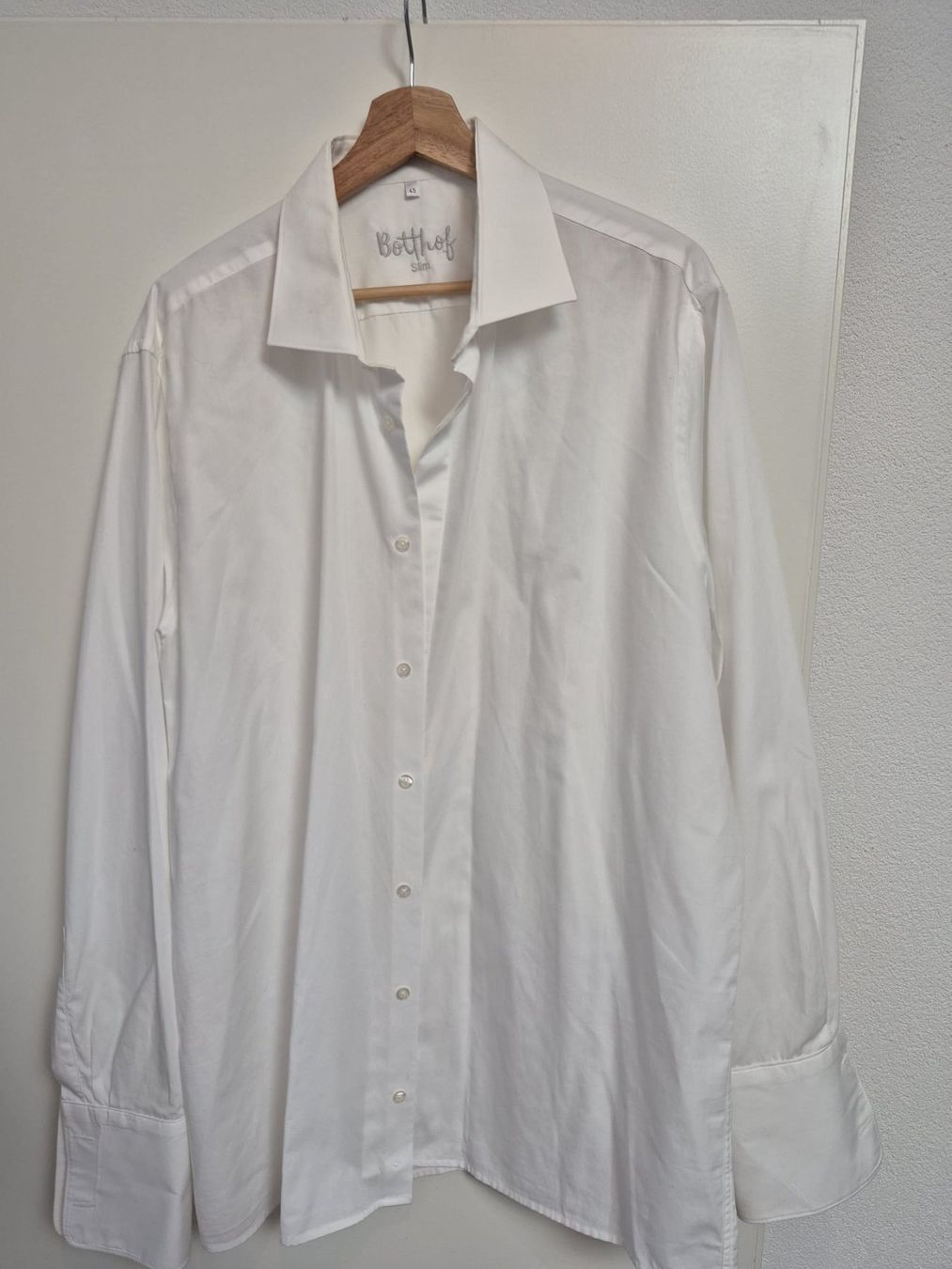 Camicie: Botthofhemd weiss langarm Grösse 45 slim 100% Baumwolle – Usato da Allschwil venduto da and_gj8z