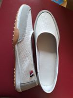 Damen Ballerina weiss-grau Grösse 39 neu