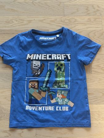 Minecraft T-Shirt blau Grösse 122 cm guter Zustand