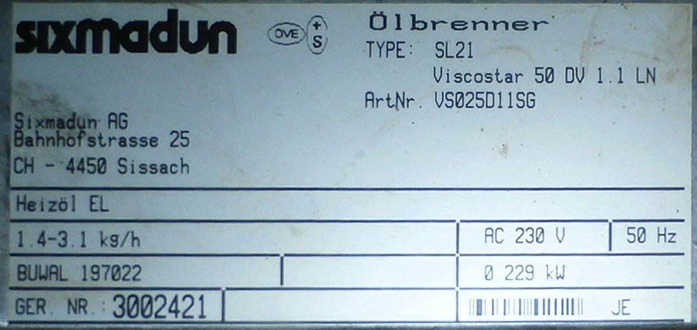 Sonstige Gartengeräte: Oelbrenner Danfoss - Sixmadun – Gebraucht aus Frenkendorf von erw_ff95 1