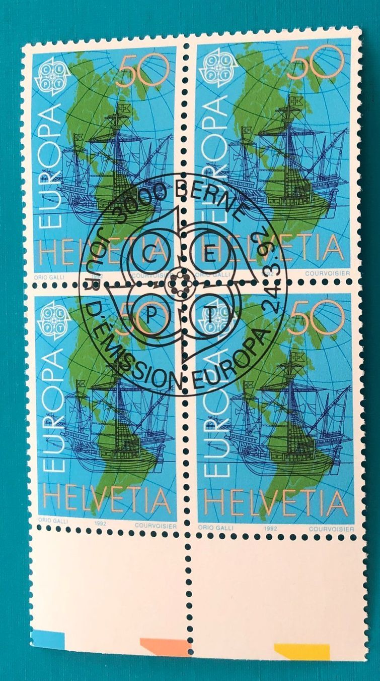 Tutti i francobolli: 4 er Block Nr.826 mit Vollstempel Bern – Usato da Aarau venduto da Billa007