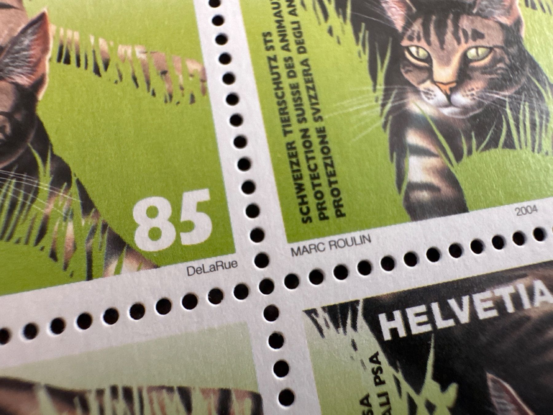 Tous les timbres: MARKEN KLEINBOGEN SCHWEIZER TIERSCHUTZ KATZE, POSTFRISCH – Neuf (Voir description) à Genève par k1164 1