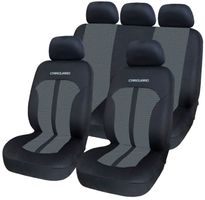 Auto-Sitzbezug-Set - grau/schwarz - 11-tlg.  HSA011 premium