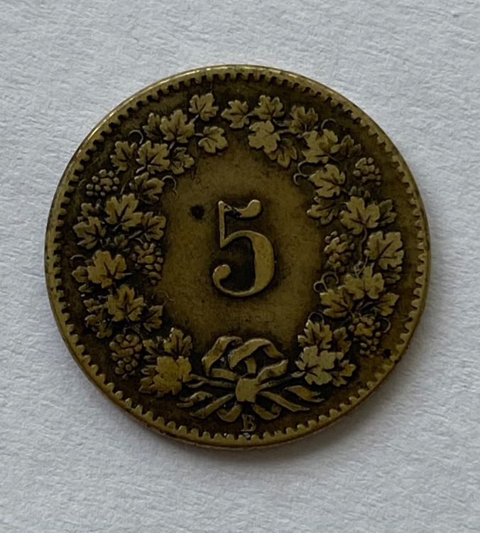 5 Rappen 1873 Schweiz (Gebraucht) in Schlieren für CHF 21 – mit ...