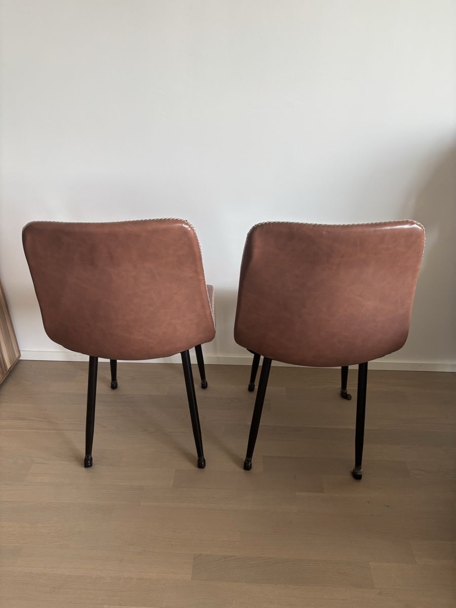 Stühle: Stuhl braun Kunstleder 2er Set – Gebraucht aus Scherzingen von fab_flh6 1