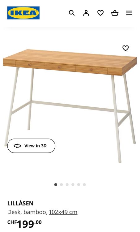 Ikea Lillåsen Bamboo Desk | Kaufen auf Ricardo