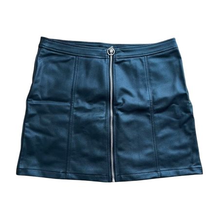 Chicorée Minirock in Leder-Optik, Grösse L, Schwarz