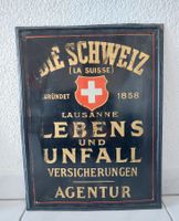 Altes Blechschild Versicherung Lausanne