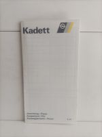 Brochure Catalogue Tarif Opel Kadett 1985 (Suisse)