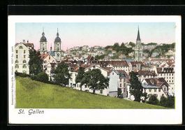 St. Gallen, Ortsansicht mit Kirchtürmen