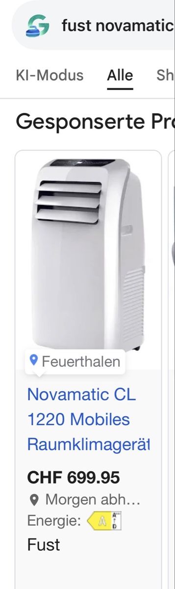 Novamatic Klimageräte: Klima Nivamatic CL 1220 Fust – Neu (gemäss Beschreibung) aus Zug von Deks 4