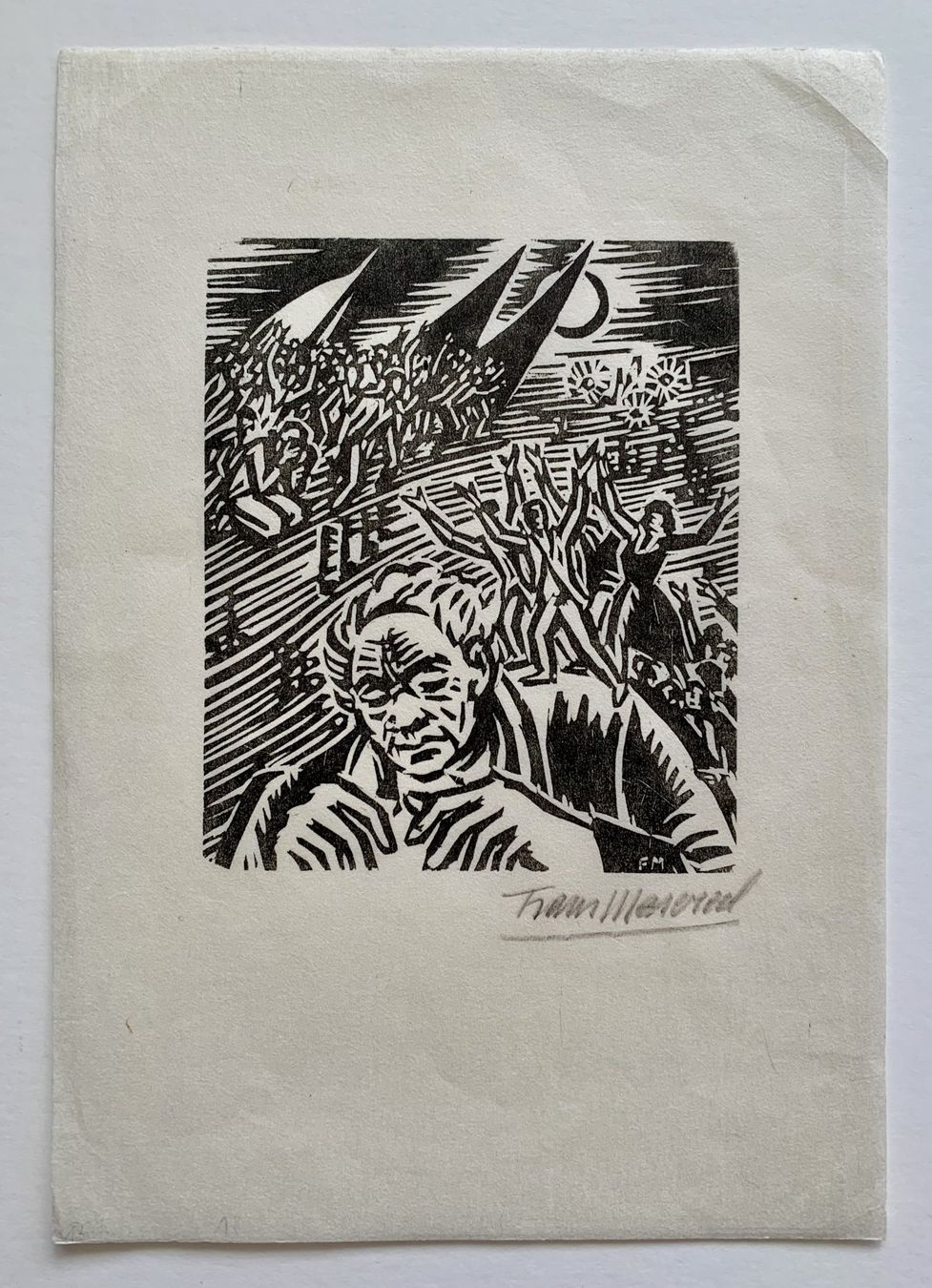 Xilografie: Frans Masereel, signierter Holzschnitt – Usato da Regensdorf venduto da JoergR