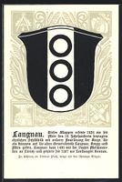 Langnau /ZH, Wappen der Gemeinde mit dre