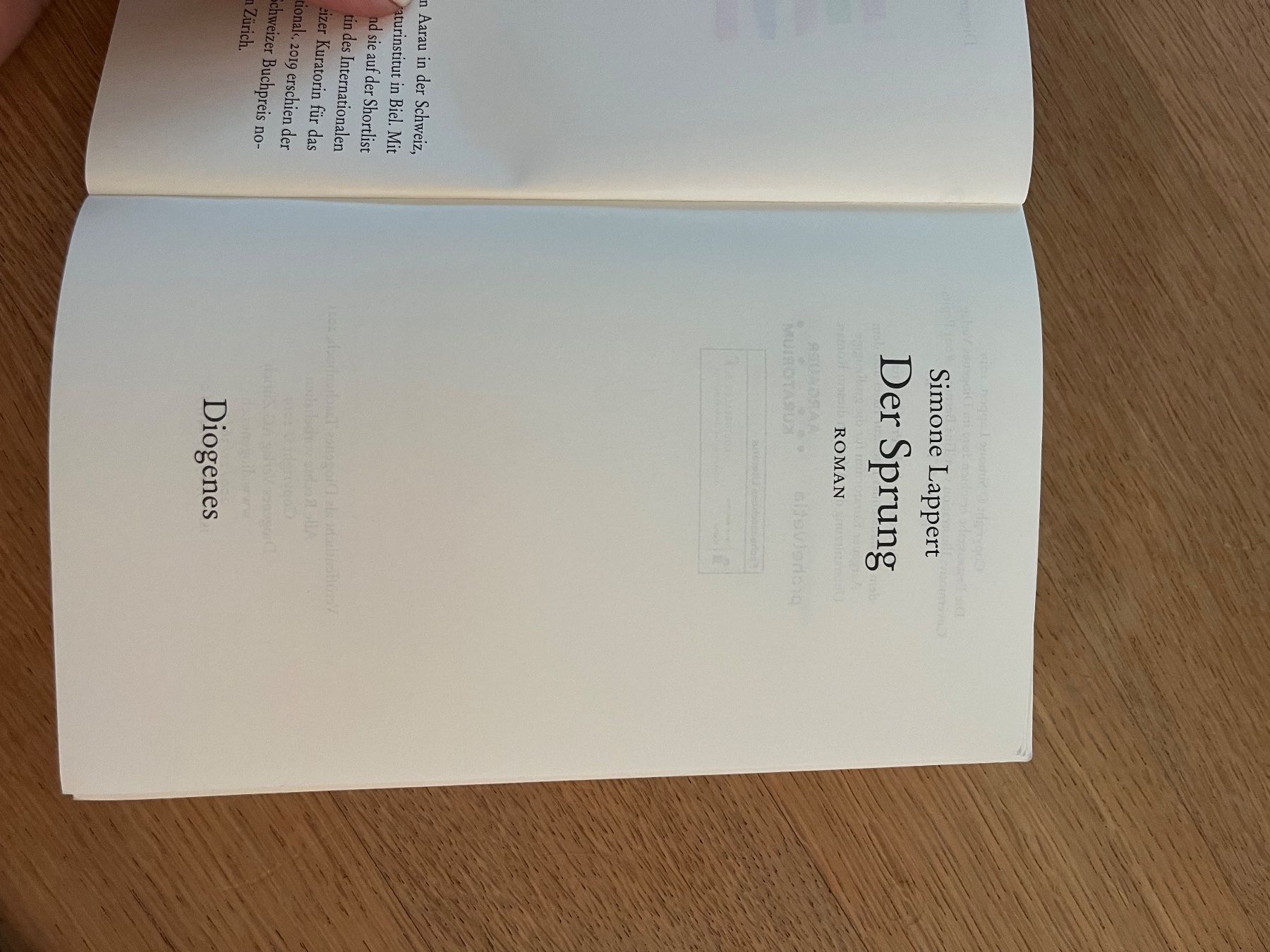 Bücher: Roman "Der Sprung" - Simone Lappert – Gebraucht aus Laupen BE von lee_ym6v 3