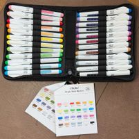 OHUHU Nahuku Acrylstifte 24 Pinselspitze Acrylfarben Marker