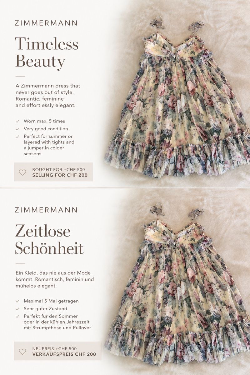 Zimmermann Vestiti: Zimmerman Floral Romatic Dress – Usato da Zürich venduto da ana_t7ff