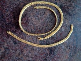 Halskette mit Armband Vergoldet mit 18 Karat