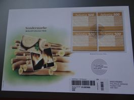 Luxusbeleg 4x Holzbriefmarke ab CHF 1.--