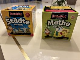 2 BrainBox Spiele Städte der Welt und Mathe für Kids