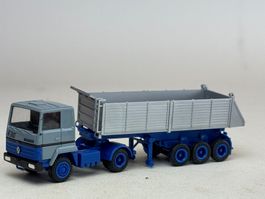 VE1- Herpa Mercedes Renault Muldenkipper Sattelzug grau/silb