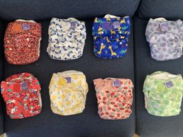 8 pannolini lavabili Bambino Mio fantasie varie usati