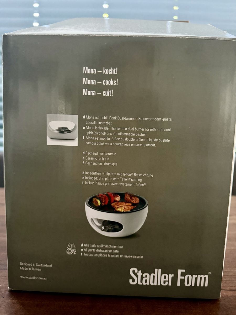 Appareils de cuisine: Stadler Form Mona Grill + Chinoise – Neuf avec emballage d'origine à Kastanienbaum par Linobaby 1