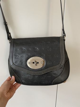 MAISON MOLLERUS Leder-Umhängetasche Schwarz – Klassiker