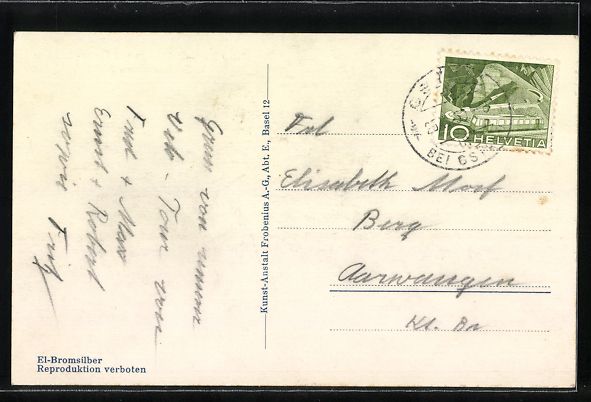 Cartoline postali: Gsteig, Ortsansicht mit Olden- und Schla – Usato da Berlin venduto da bartko-reher 1
