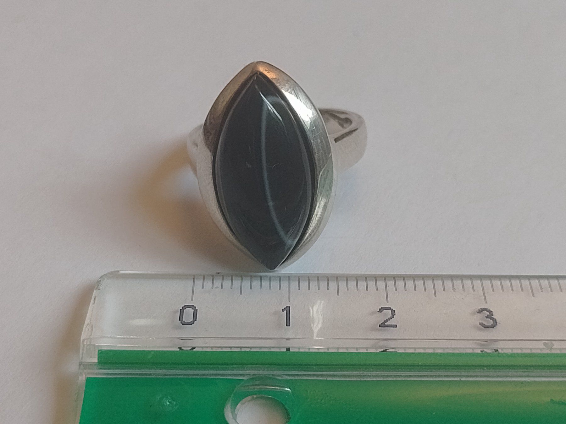Ringe: 925 Silber Damen Ring mit schönem Edelstein schwarz – Gebraucht aus Baden von TellsKuchenhaus 3