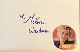 McKenzie Westmore Autogramm signiert Karte m.Bild 10x15cm