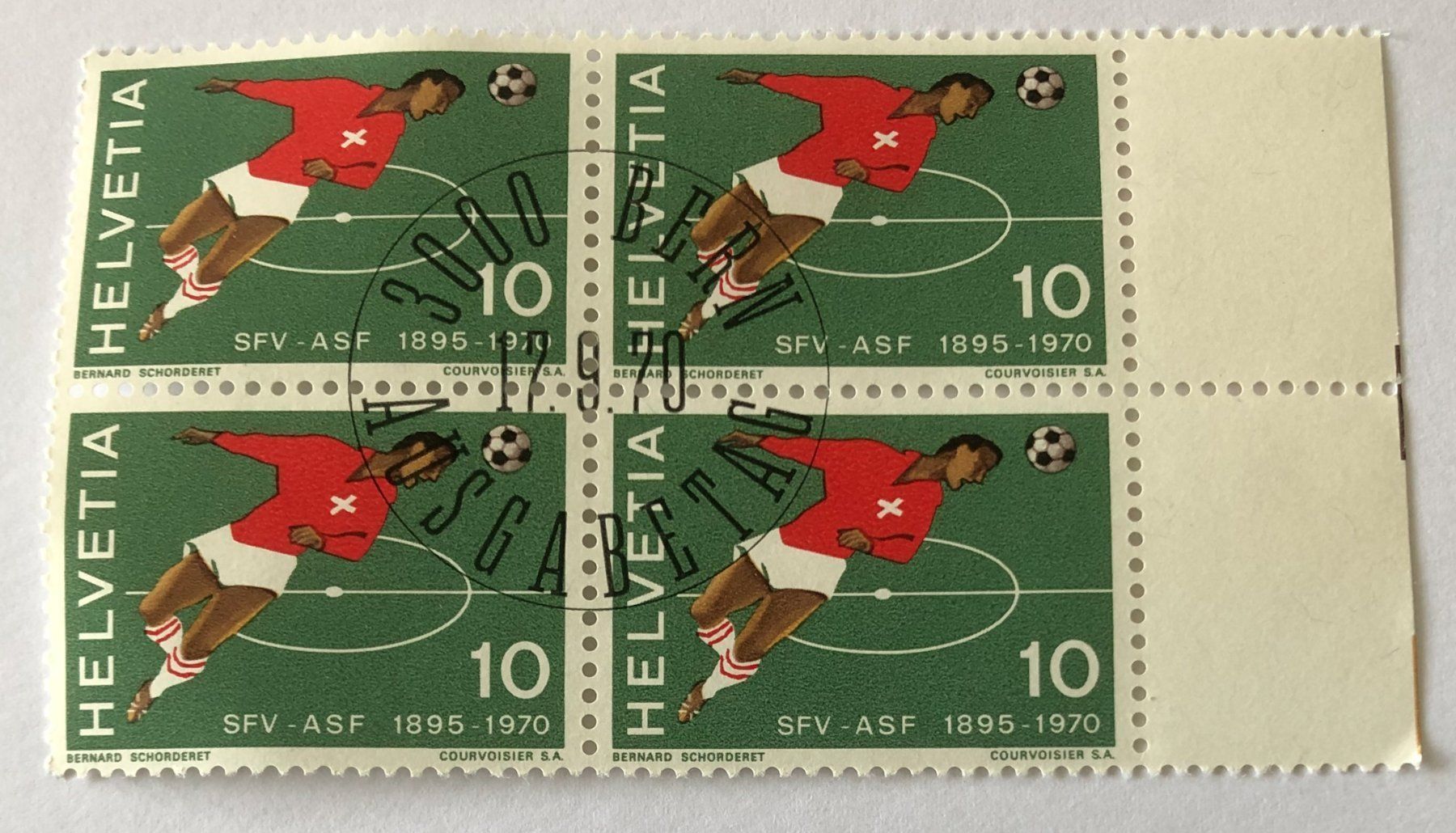Tutti i francobolli: 4 er Block Nr.487 mit Vollstempel  Bern – Usato da Aarau venduto da Billa007