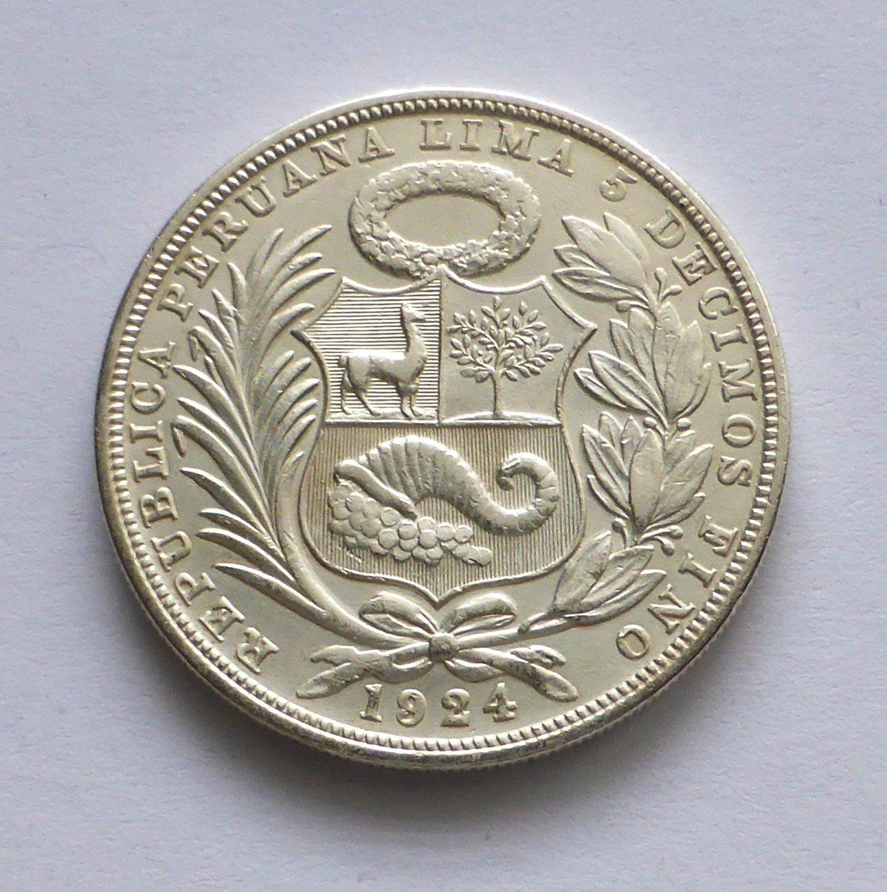 Tutti le monete: PERU - UN SOL 1924 - 25g (Silber / argent / silver) – Nuovo (secondo la descrizione) da Buochs venduto da ema-coins 1