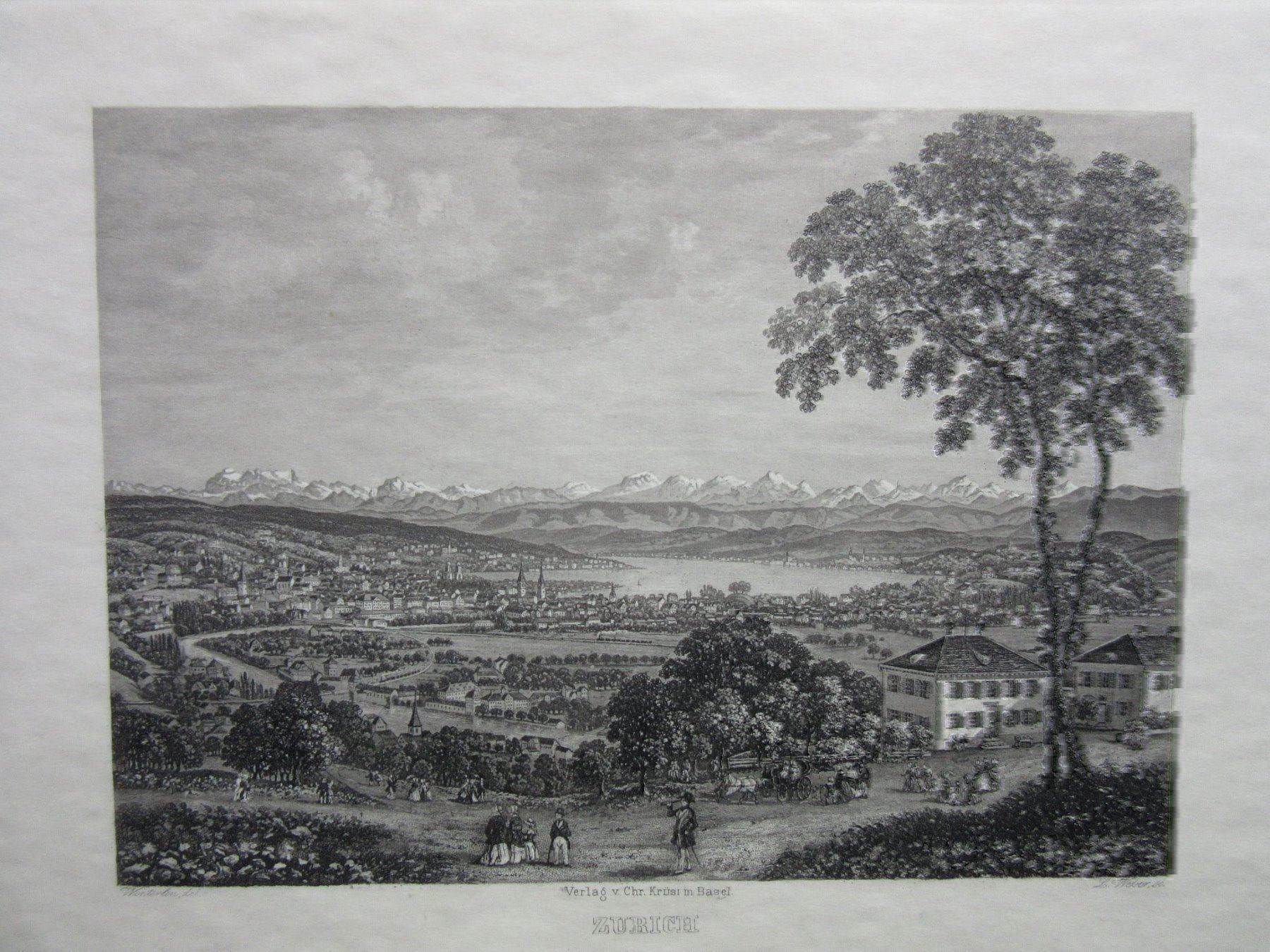 Incisioni: ZÜRICH   AQUATINTA – Usato da Gersau venduto da grafik-kunst