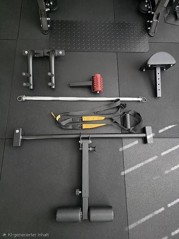 Kraftstation 2×90 kg block mit sehr viel zubehör (D'occasion) à ...