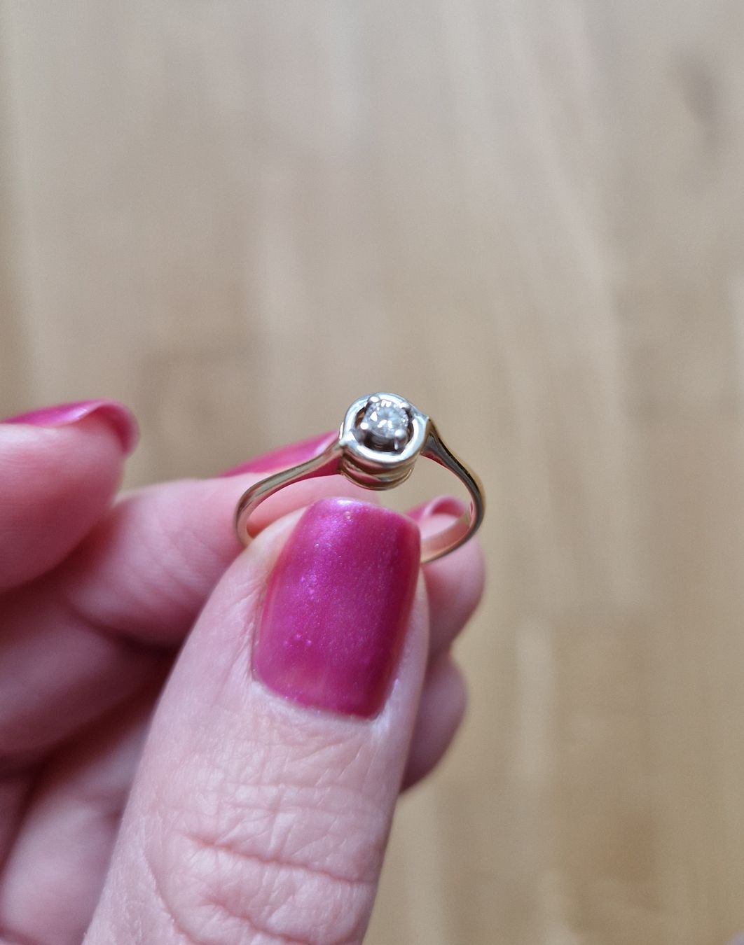 Bagues: Golden Ring mit Diamant – D'occasion à Zug par opo_cy5d