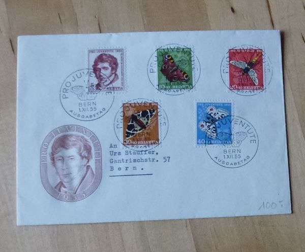 Alle Briefmarken: FDC ++ Pro Juventute 1955 – Gebraucht aus Walkringen von Casablanca777