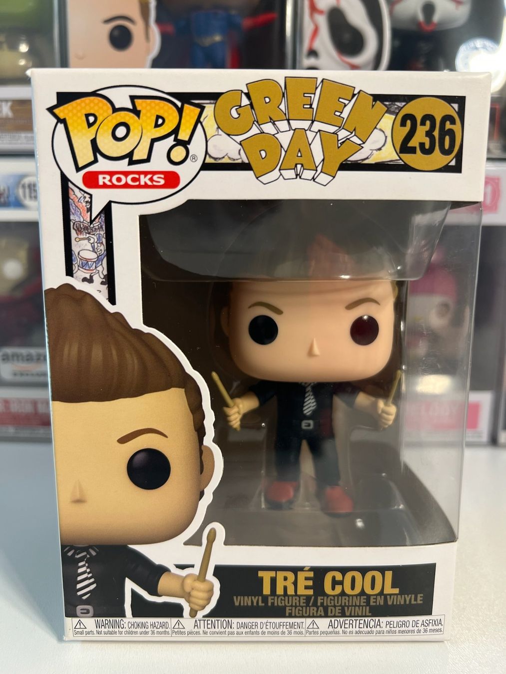 Funko Statuette: Funko POP! Rocks Green Day Tré Cool – Nuovo e nell'imballaggio originale da Le Mouret venduto da perfectbijou