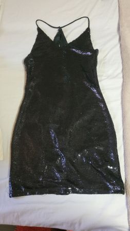 Robe noire à paillettes Sweewe, taille S,