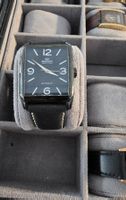 Marvin Automatic Herrenuhr schwarz Lederband guter Zustand