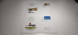 2x Ersttagsbriefe Aviatik & Flugpioniere 77 / 72  Helvetia