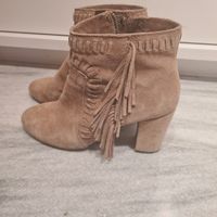 Wildlederstiefeletten, Gr. 40, Fransen, Top Zustand!