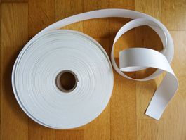 Nähzubehör: Weisses Textilband, 3.5 cm-Ideal für Hosenträger
